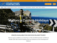 Tablet Screenshot of cyclingholidaytoursmallorca.com